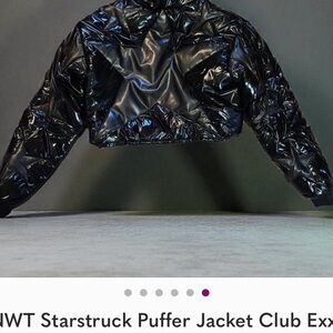Starstruck Glossy Black Puffer Jacket